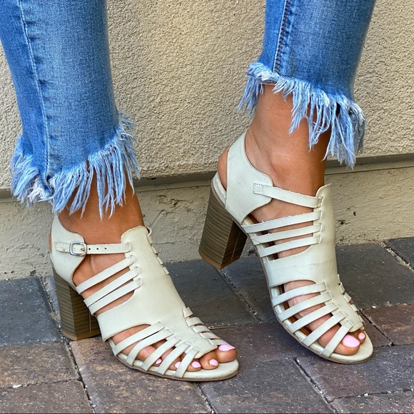 Distressed Leather Fisherman Huarache Heel Sandal - Picture 2 of 16